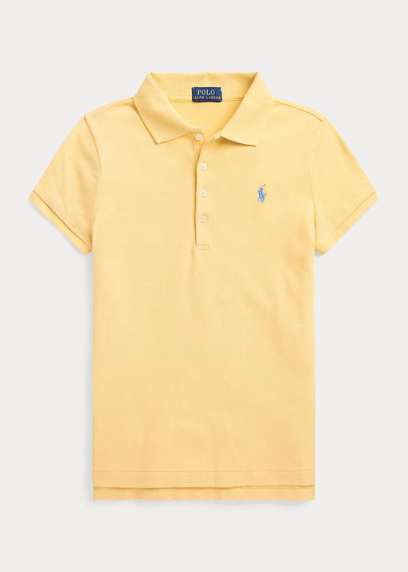 Poleras Polo Ralph Lauren Niña 7-14 Años Stretch Cotton Mesh Chile Amarillo YITXS-3648